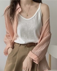 V-neck niche small suspender vest for women with new loose casual outerwear thin top