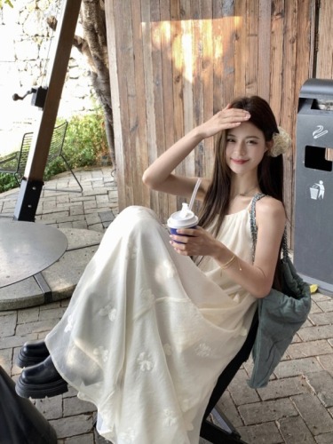 Style French high-end exquisite temperament slim long skirt skirt
