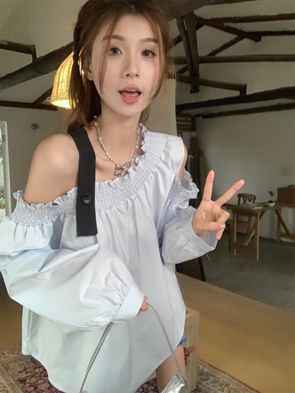 Korean design sexy loose shirt
