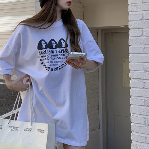 Foot code original Korean foreign trade short-sleeved T-shirt for women loose Korean version ins trendy summer new versatile short-sleeved top for women