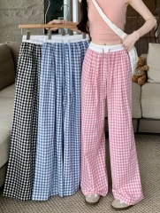 Real photo of women's draped loose high waist pants 2025 new casual pants floor trousers