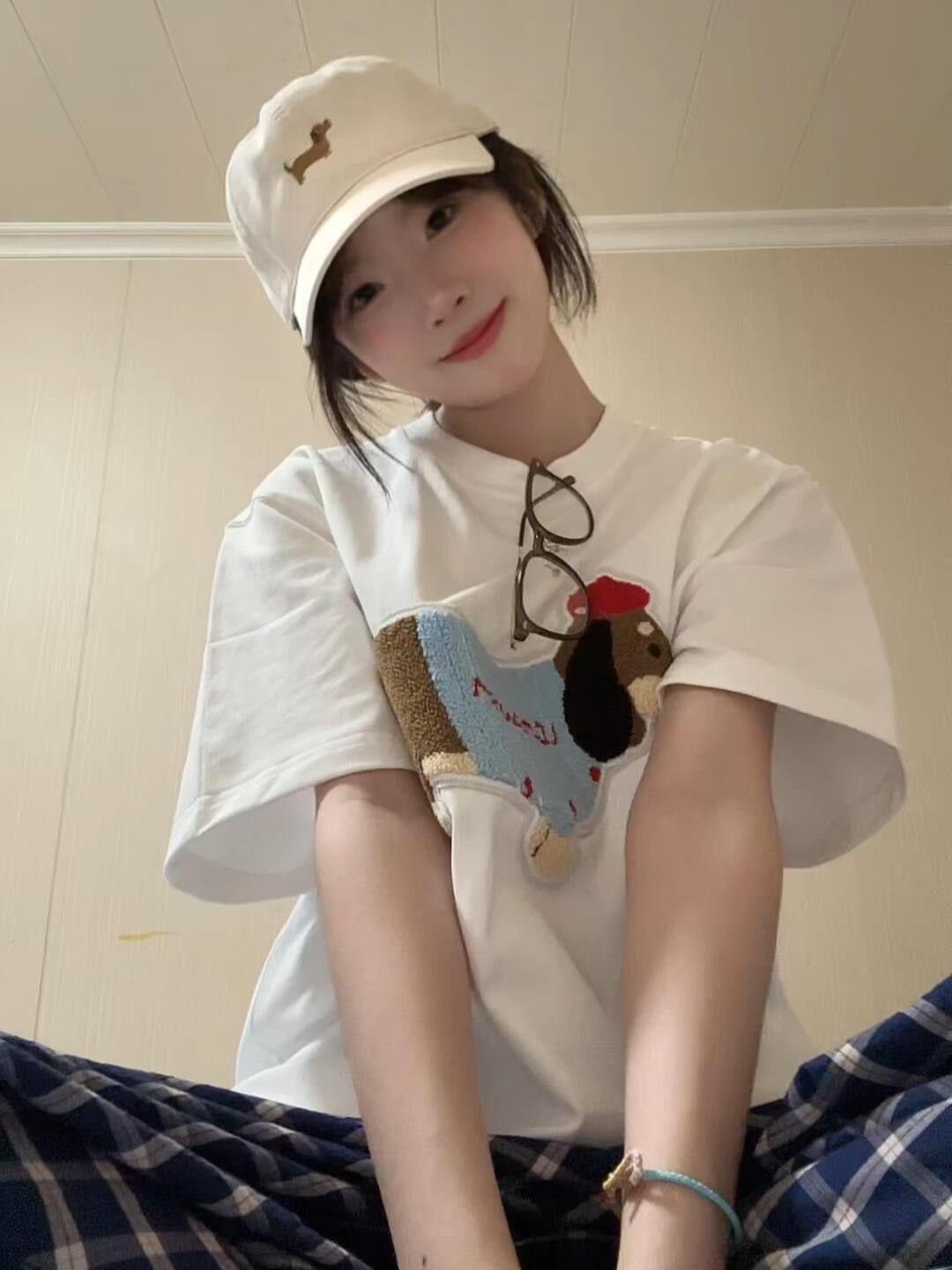 毛巾繡 純棉210克精梳緊密短袖t恤女