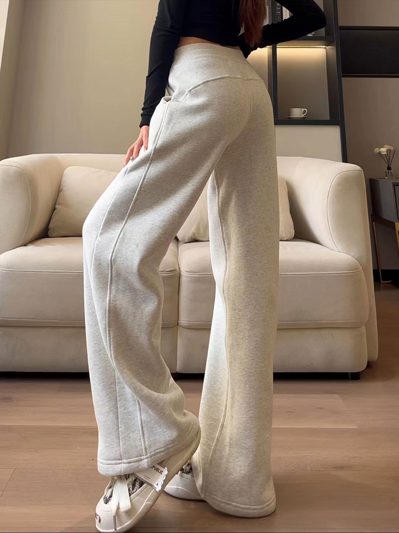 Original quality Korean foreign trade summer new wide-leg pants for women high waist sports sweatpants casual straight pants mopping floor