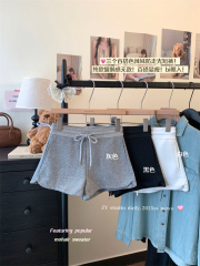 Real shot~ New casual sports short skirt for women white pants high waist straight pants small wide-leg A-line hot pants