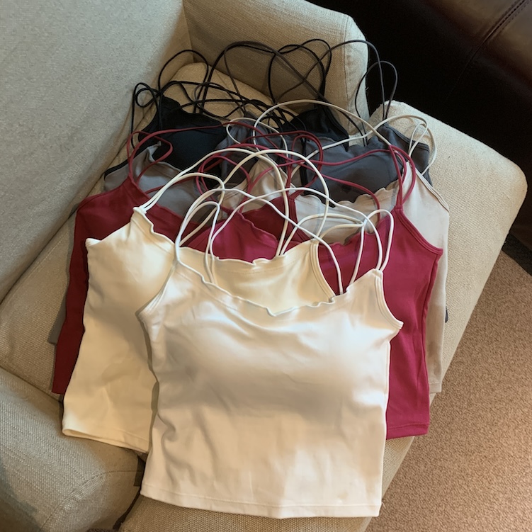 Real shot of summer double-layer suspenders