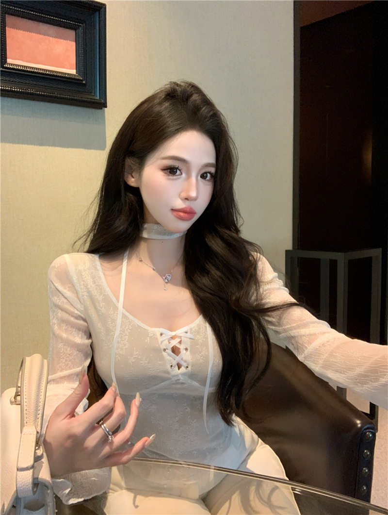 Real photos of the royal sister lace purely showing her figure and temperament V-neck women's underwear
