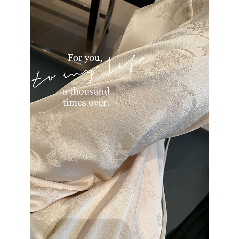 Three-dimensional waist #acetic acid satin jacquard wide-leg pants for women 2025 early spring new retro casual