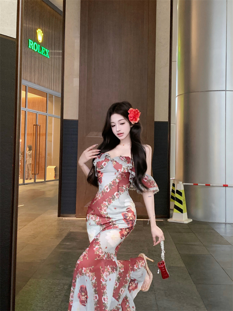 實拍  時尚顯瘦性感春夏法式包臀裙子