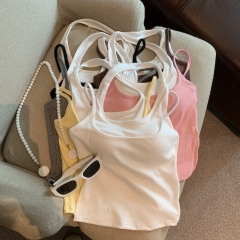 Real shot of two-piece suspenders in spring