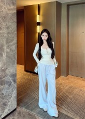 實拍 防曬罩衫空調小衫基礎吊帶條紋長褲三件套