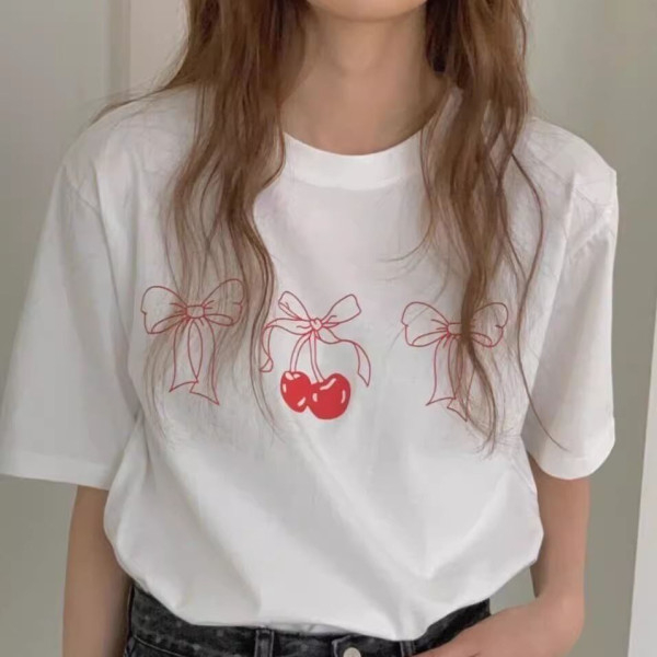 韓國外貿韓版夏季新款短袖t恤女寬鬆韓版時尚百搭短袖上衣女裝