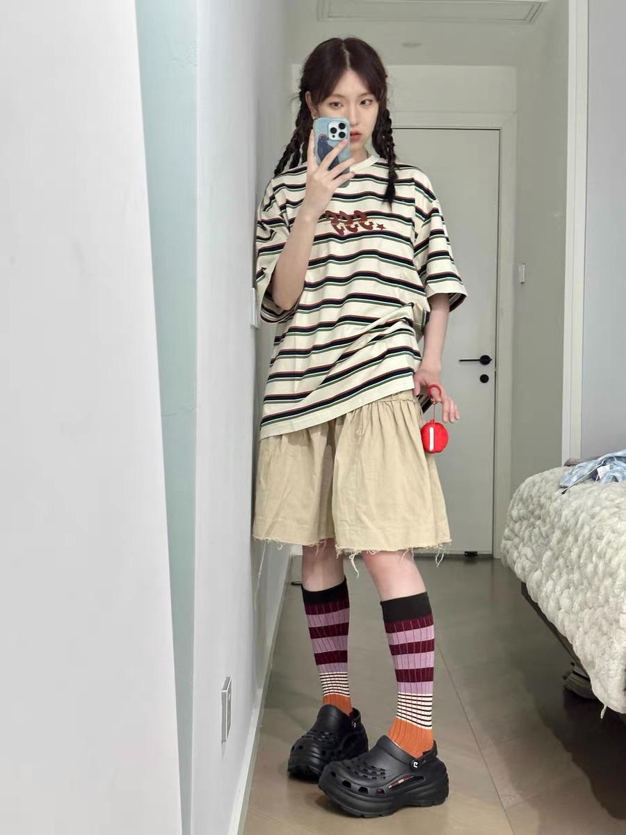 純棉200克精梳緊密賽絡紡短袖t恤女