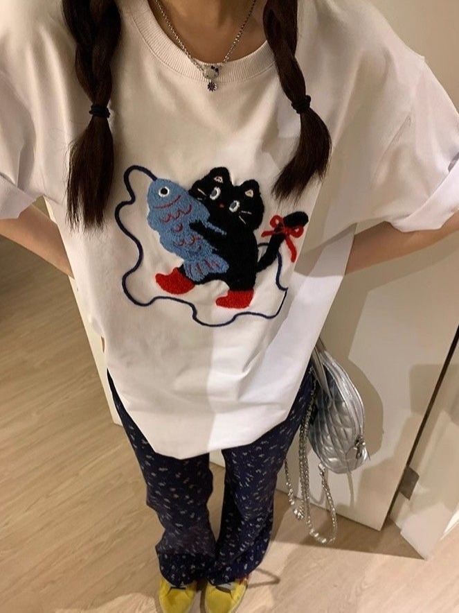 毛巾秀純棉200克精梳緊密賽絡紡短袖t恤女