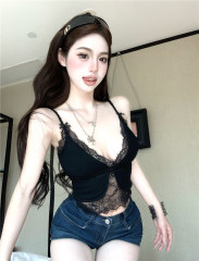 Real shot~Modal lace suspender women's design sense spring and summer inner wear/outdoor lace vest