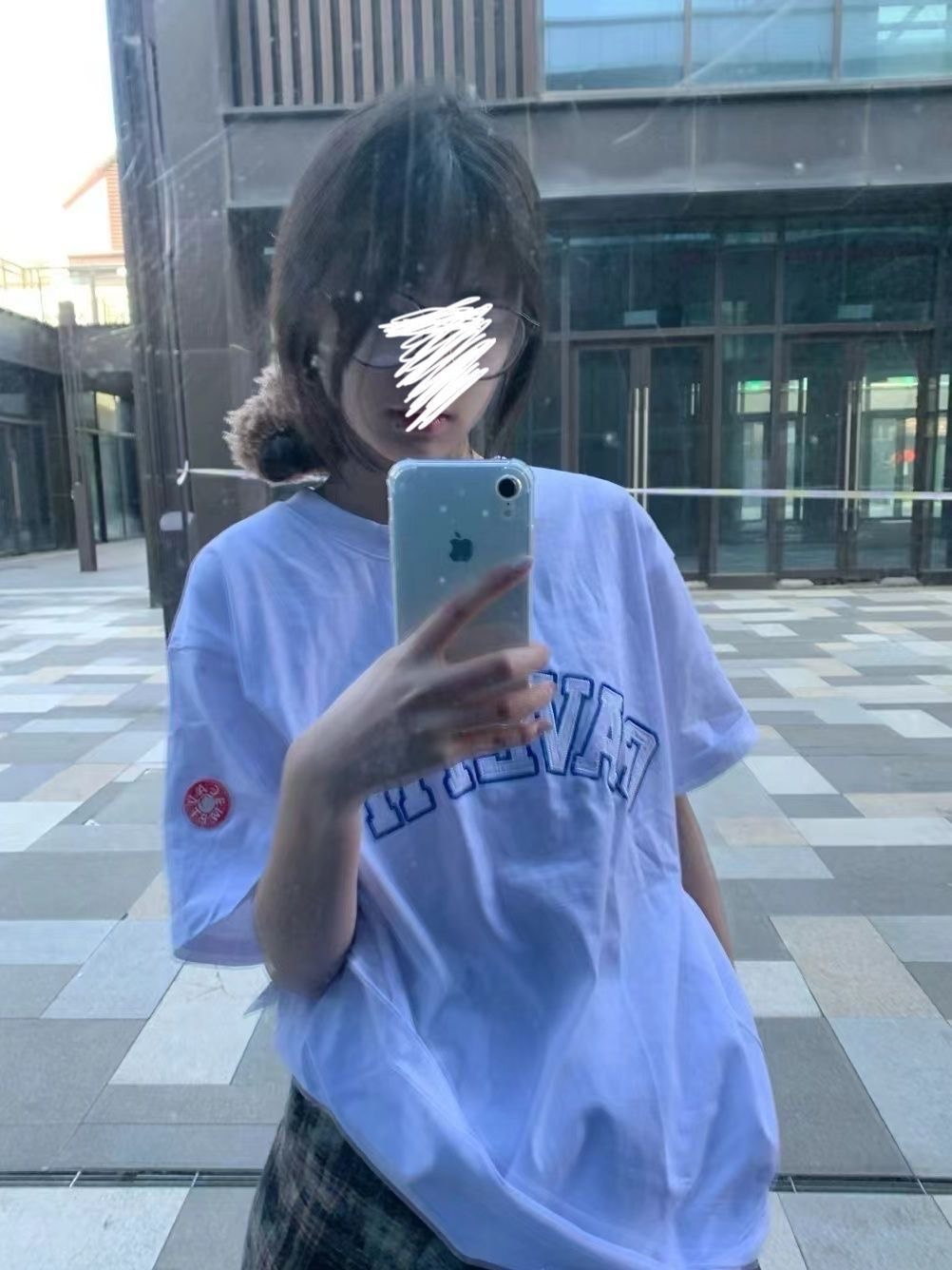 刺秀 袖子膠標純棉200克精梳緊密賽絡紡短袖t恤女