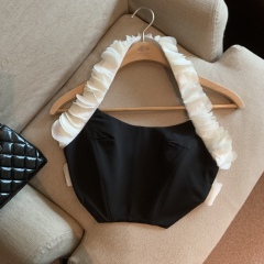 Real shot of summer neck halter belt