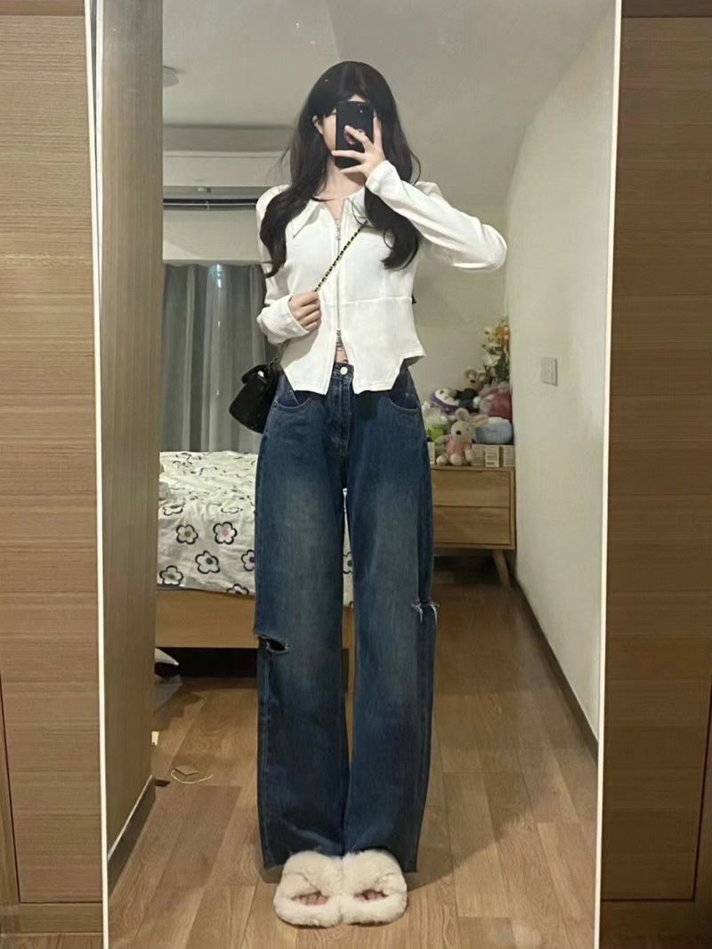 2色新款秋季辣妹白色長袖t恤短款緊身上衣內搭打底衫女春秋款