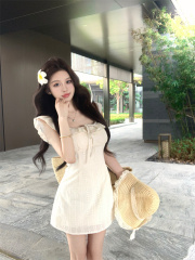 實拍 小蘿莉碎花溫柔連衣裙