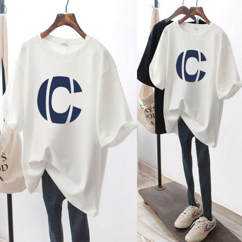 Foot code original Korean foreign trade short-sleeved T-shirt for women loose Korean version ins trendy summer new versatile short-sleeved top for women