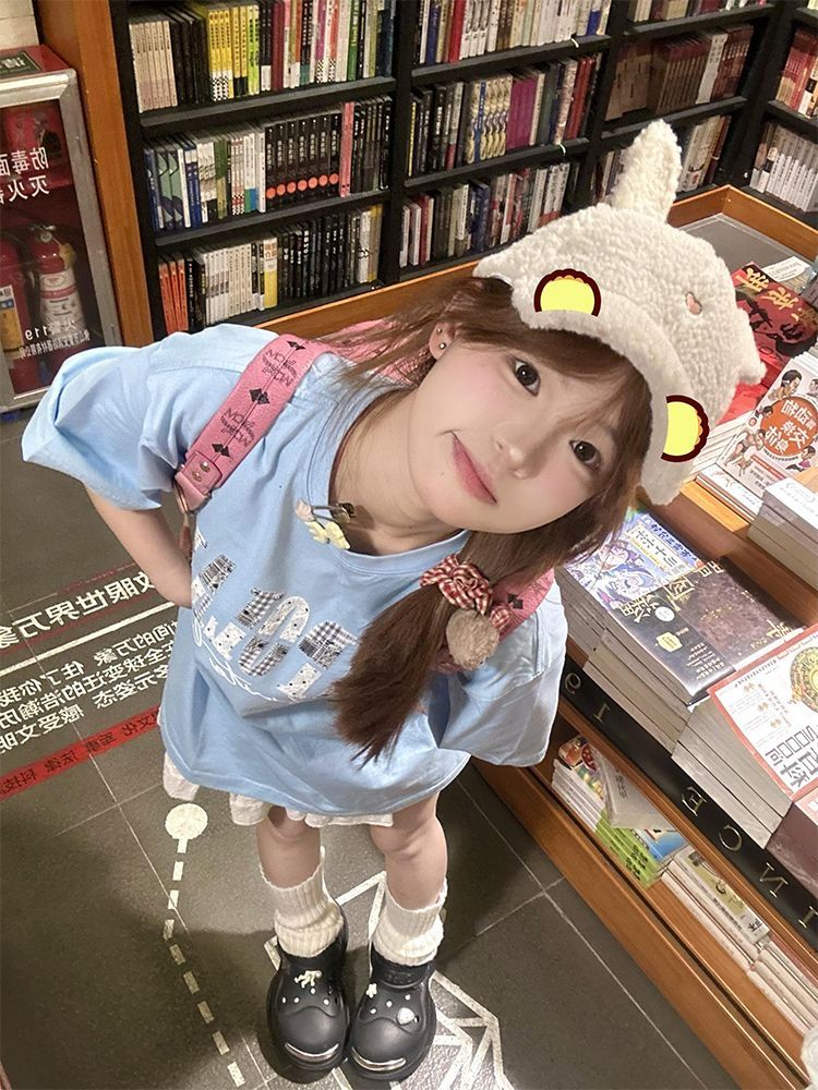 刺繡貼布純棉210克精梳緊密短袖t恤女