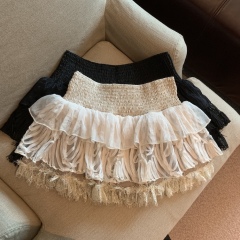 Real shot of spring high-waisted cake skirt