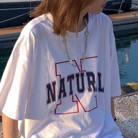 Short-sleeved T-shirt for women in spring and summer loose Korean style student versatile T-shirt super hot street niche half-sleeved top ins trendy