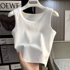 Stars, shipped, ribbed vest for women, summer inner bottom, short sleeveless top