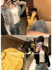 French Knit Top for Women Autumn/Winter Innerwear Pure Desire Style Elegant Slimming Sleeveless High-end Base Layer Top E179