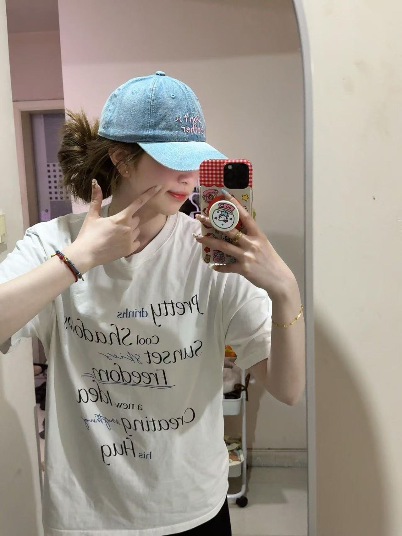 High-quality pure cotton 200g 100% cotton combed tight high-quality workmanship short-sleeved T-shirt for women