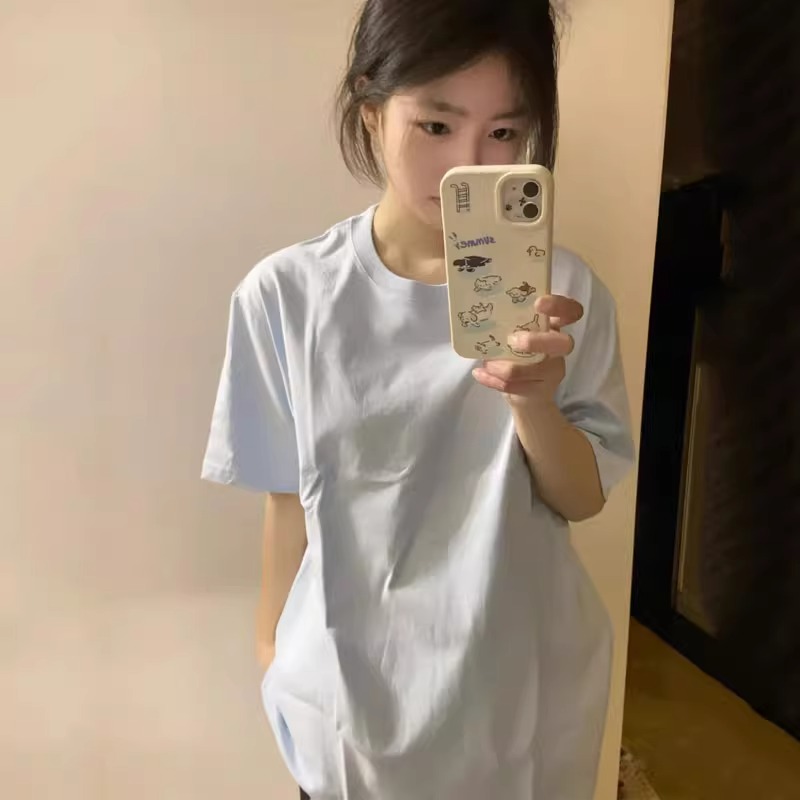 高品質雙紗230克索羅娜領口特大碼200斤正肩短袖t恤女