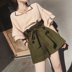 2025春夏季新款洋氣顯瘦港味兩件套時尚短褲氣質淑女同款套裝女潮