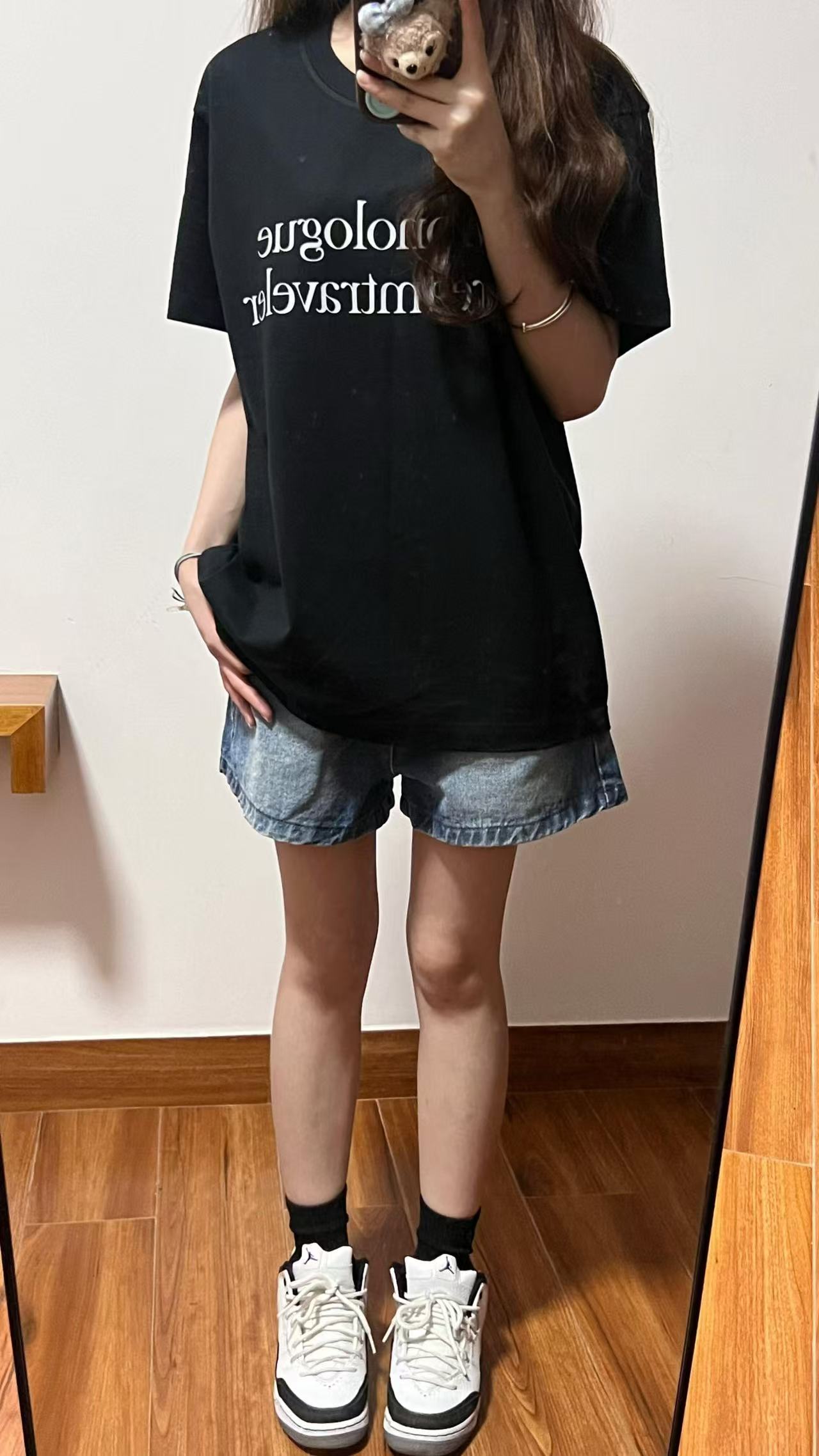 High-quality pure cotton 200g 100% cotton combed tight high-quality workmanship short-sleeved T-shirt for women