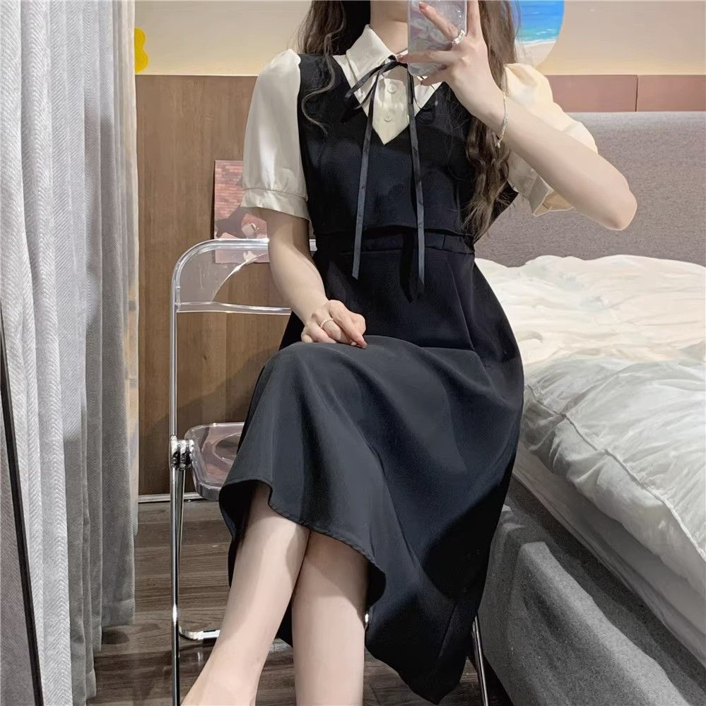 連衣裙少女夏裝2025新款初中高中學生仙女超仙森系甜美裙子