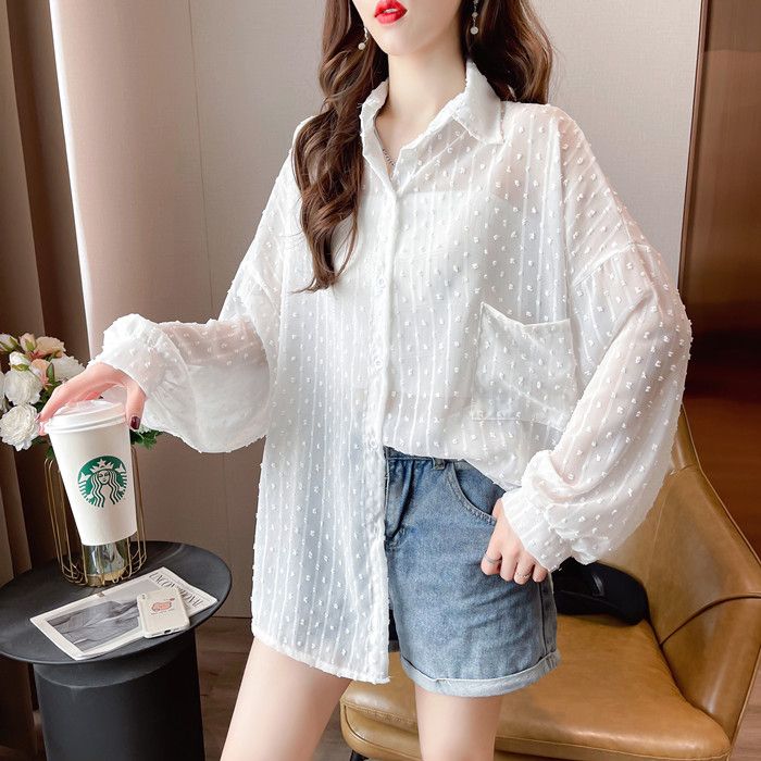 實拍2025春夏季質量防紫外線透氣開衫防曬襯衣中長款外套女