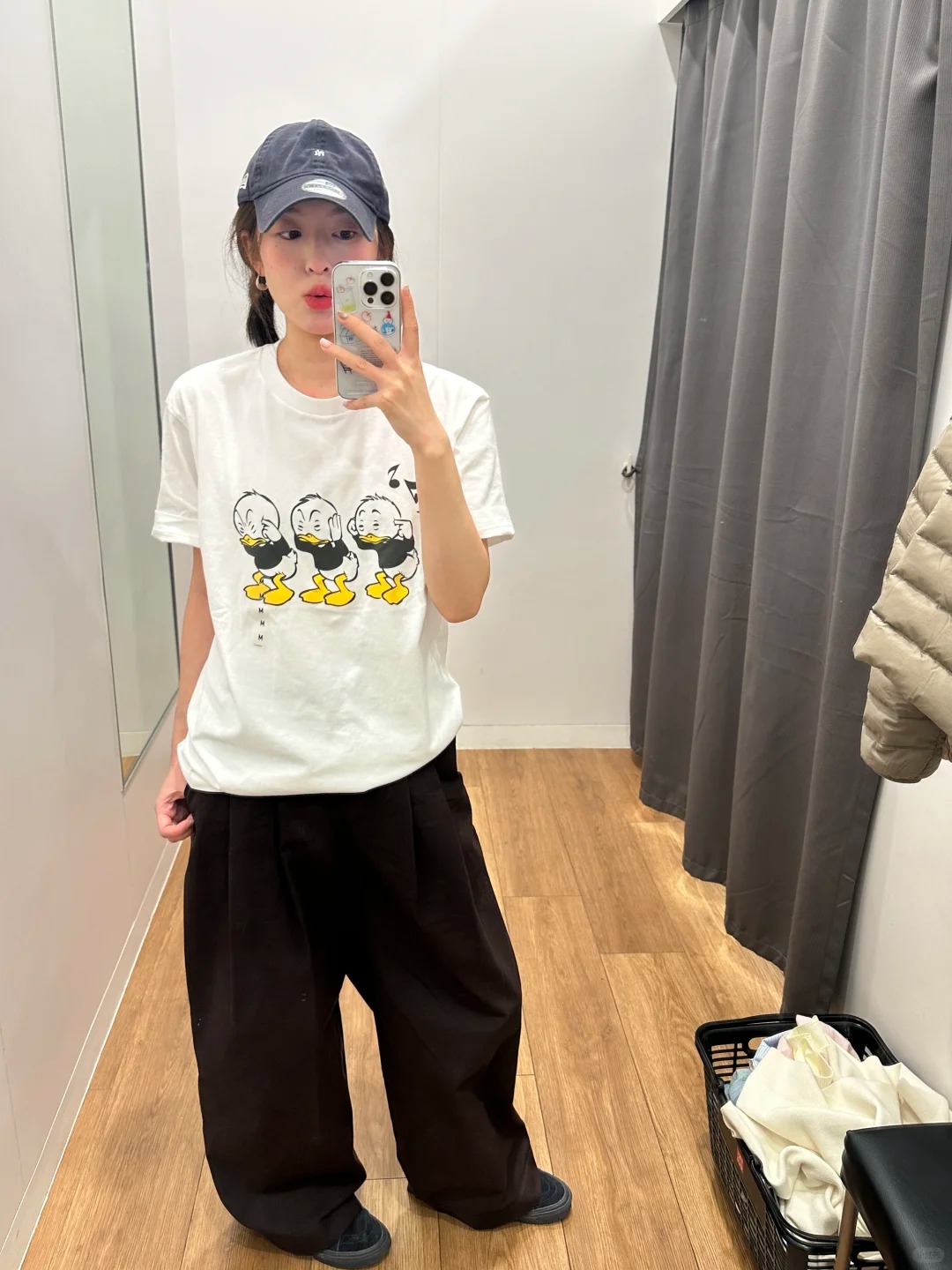 220g pure cotton American short-sleeved T-shirt for women's summer sweet girl loose round neck top