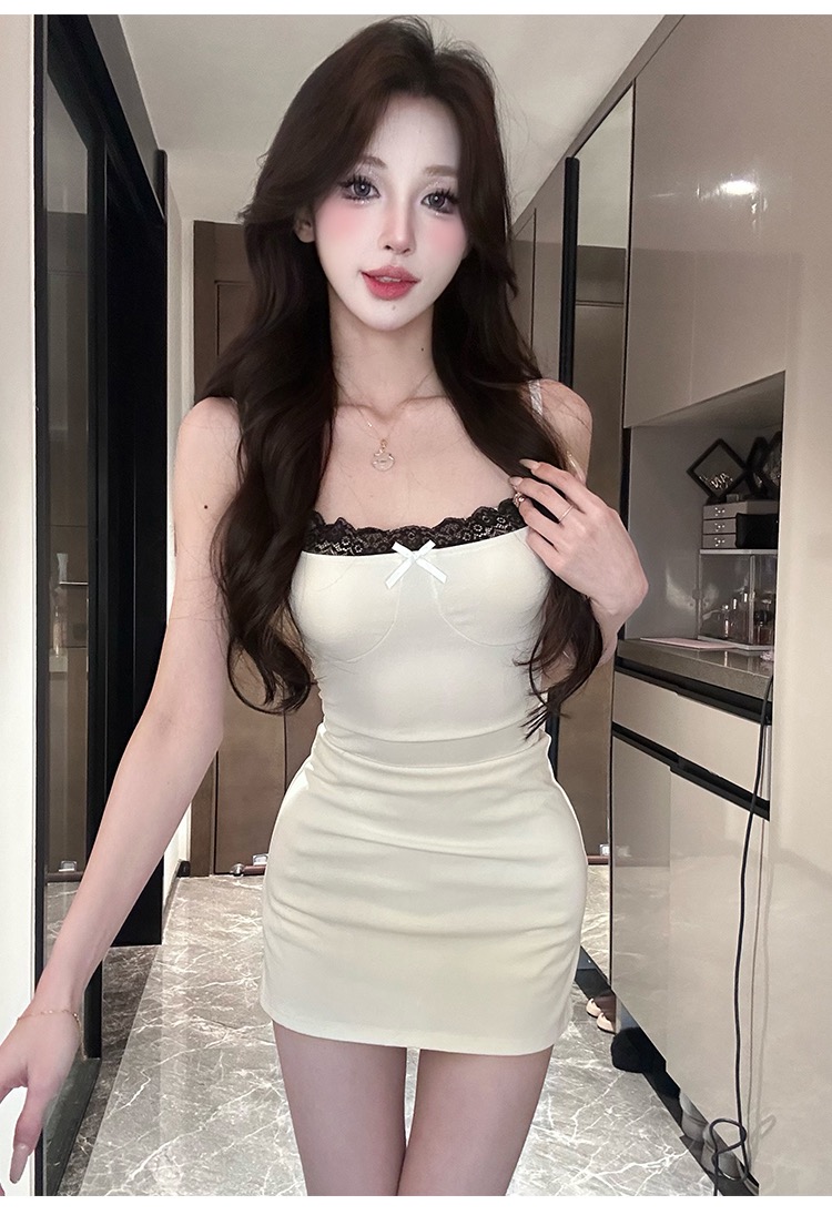 Tongtong recommends Xiangxiang Ballet two-color temperament dress for women in spring waist-hugging A-spoke short skirt 68616
