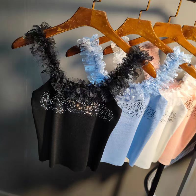 CreamySweet slim sweater, short-sleeved women's design-sensing navy collar top