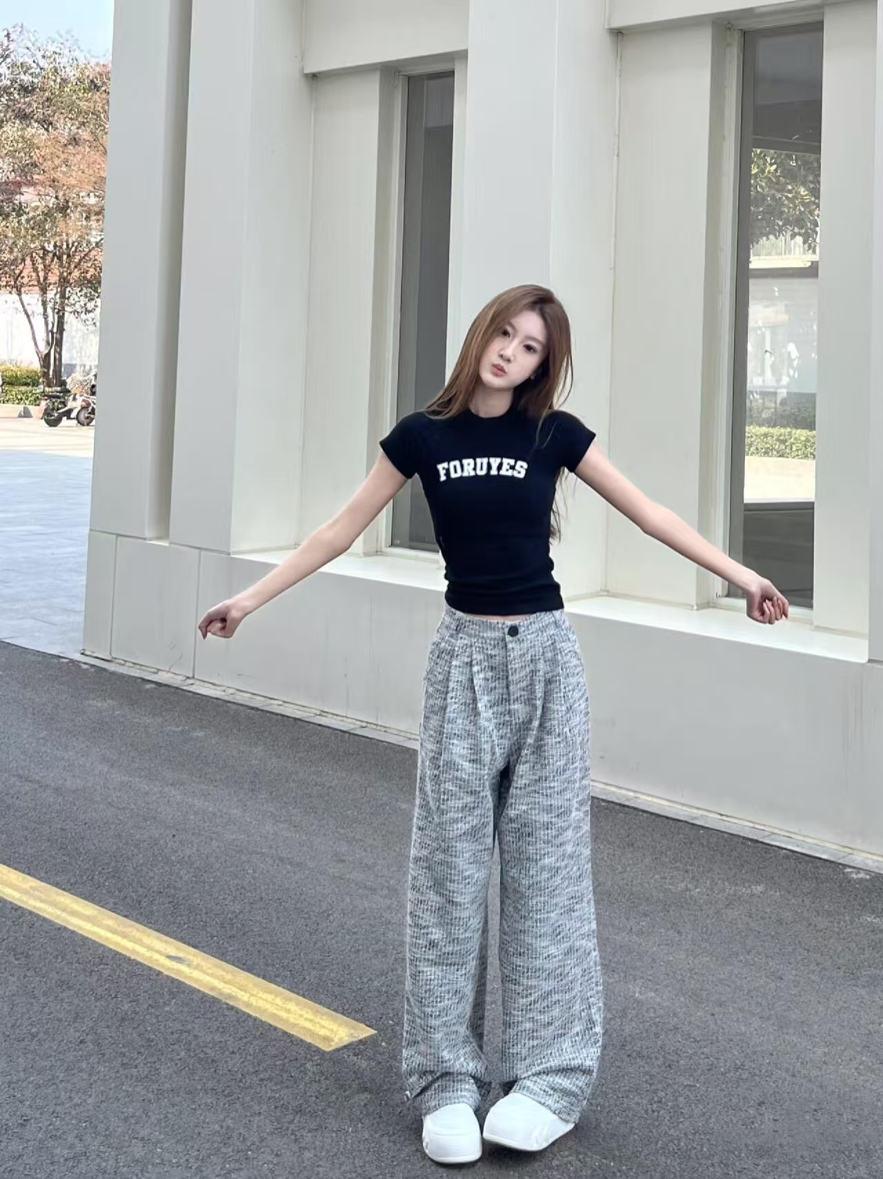 High-quality pure cotton 210g 40 pieces Odale 92 cotton 8 spandex printed hot girl slim short-sleeved T-shirt for women