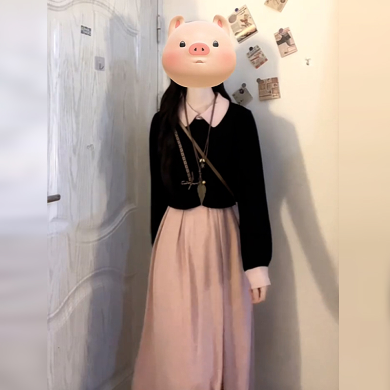 New trendy French dress in early spring Korean high-end outfit for women