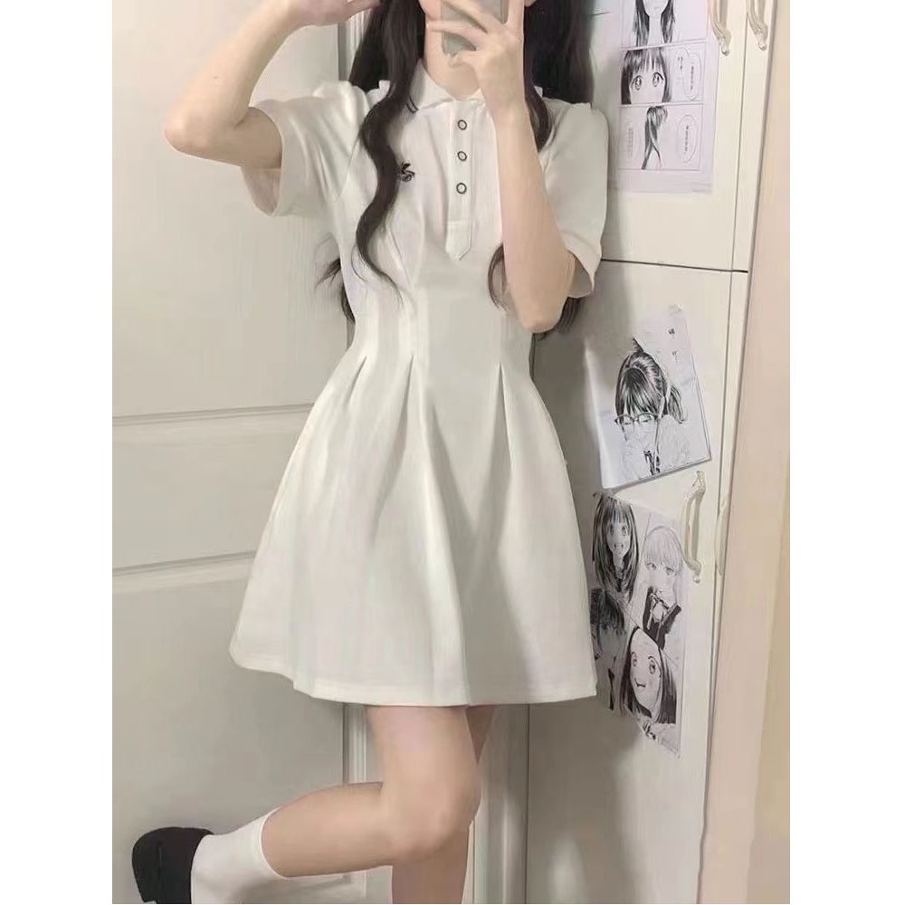 少女連衣裙初中學生高中女生中長款裙子13學院風14歲女孩15夏裝16