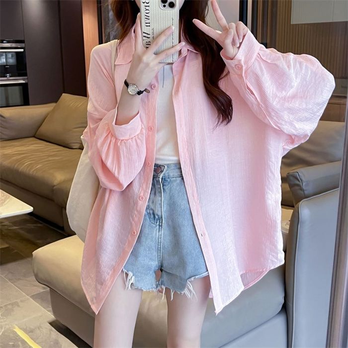 Real shot of 2025 spring and summer new original quality lightweight breathable sunscreen shirt top coat for women