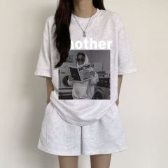 休閒減齡短袖短褲時尚鹽系兩件套套裝女2025年新款