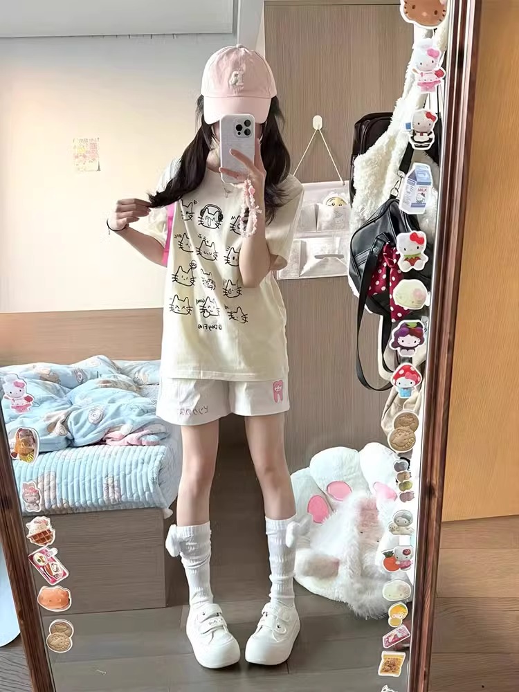 High-quality pure cotton 200g 100% cotton combed tight high-quality workmanship short-sleeved T-shirt for women