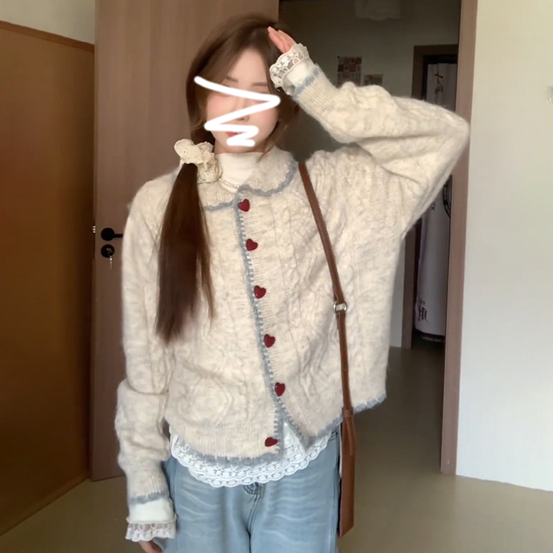 奶fufu慵懶毛衣女秋冬季2025新款小個子高級感超好看針織開衫外套