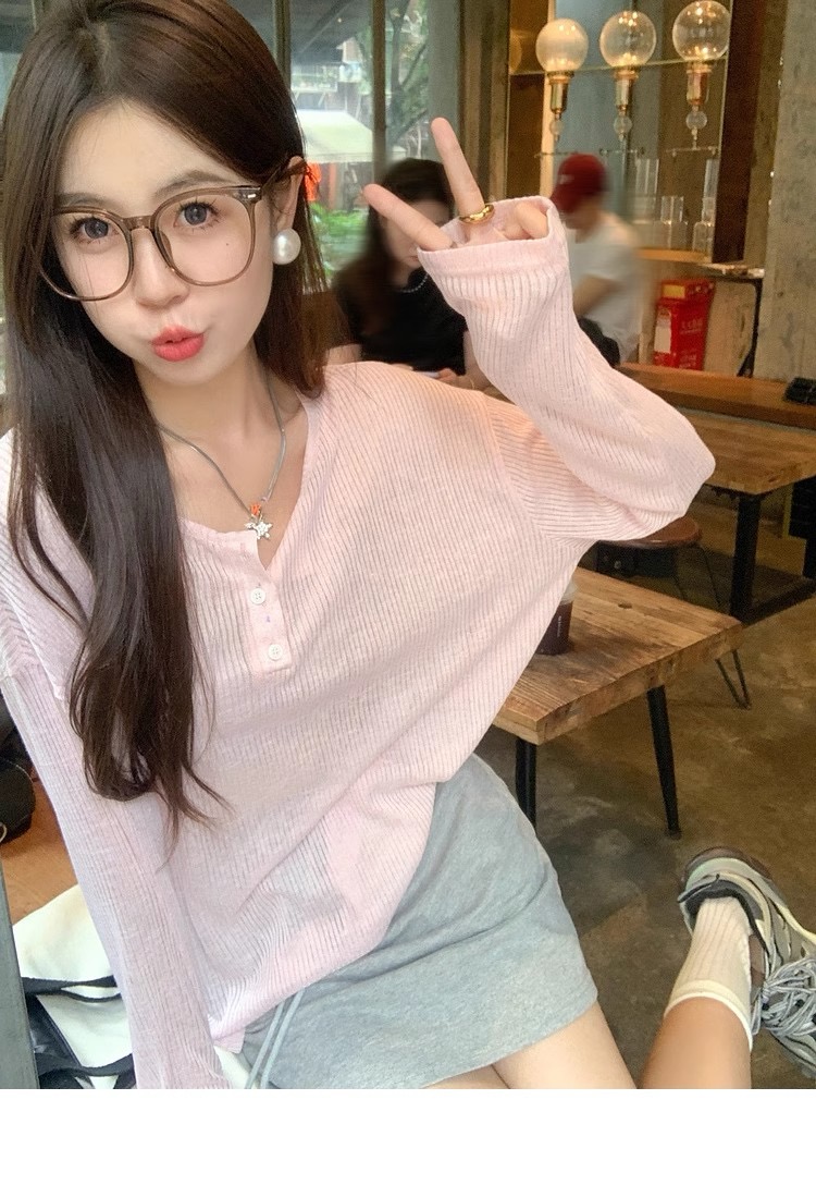 Original fabric pink backless knitted top for women in spring, small, seaside blouse T-shirt