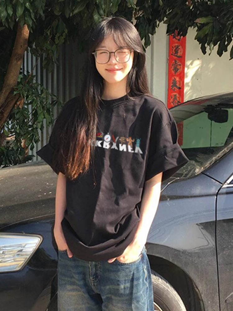 High-quality pure cotton 200g 100% cotton combed tight high-quality workmanship short-sleeved T-shirt for women