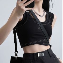 210g pure cotton thread original quality fake two-piece suspender vest for women in summer