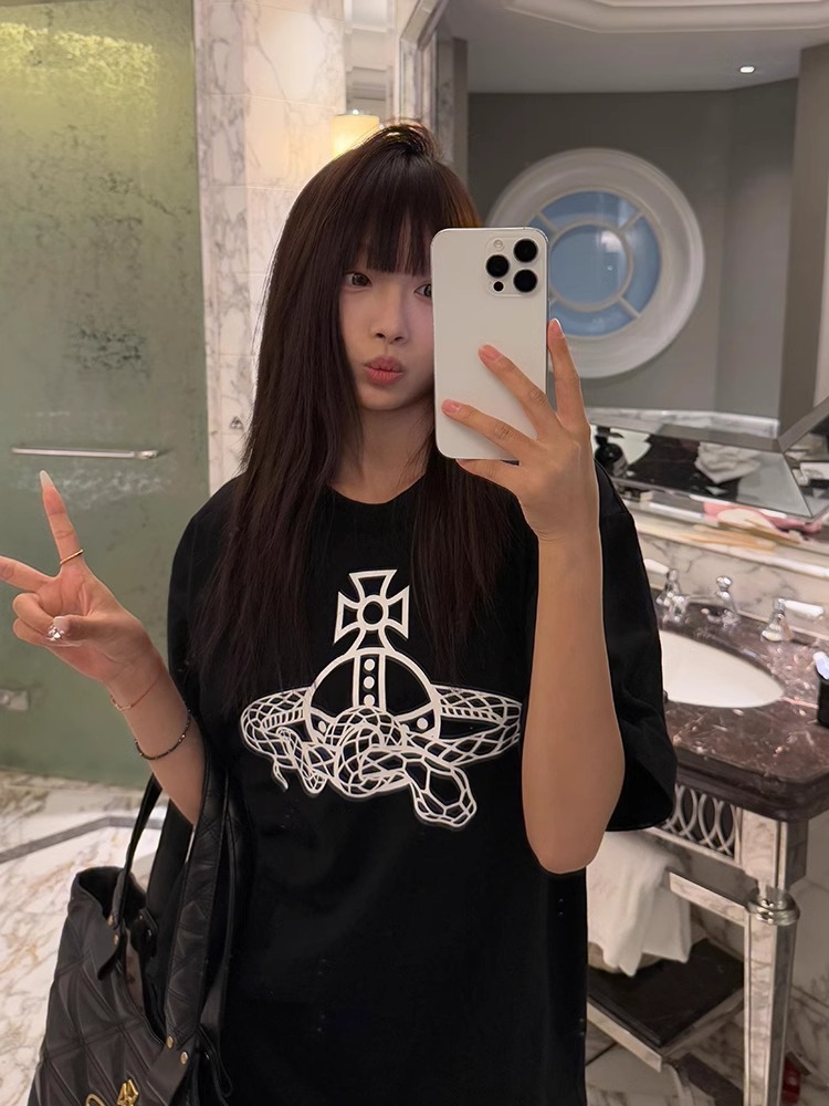 High-quality pure cotton 200g 100% cotton combed tight high-quality workmanship short-sleeved T-shirt for women