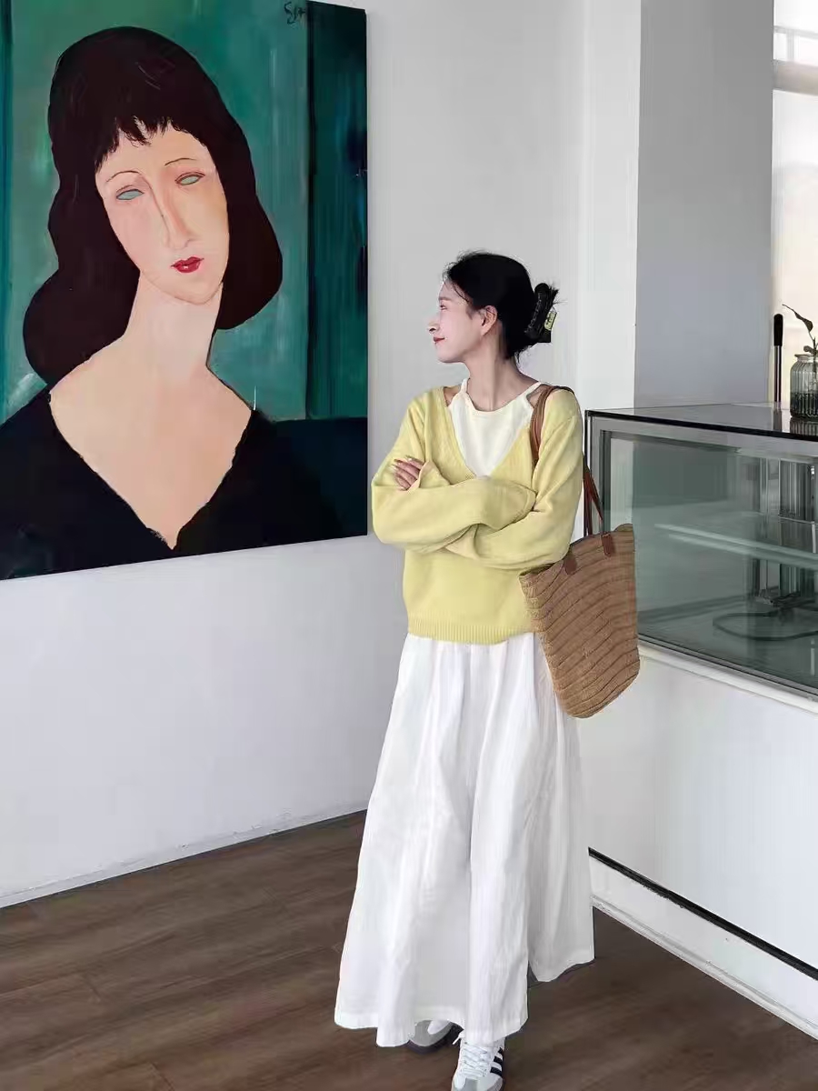 假兩件針織毛衣女2025新款慵懶高級感寬鬆套頭氣質上衣