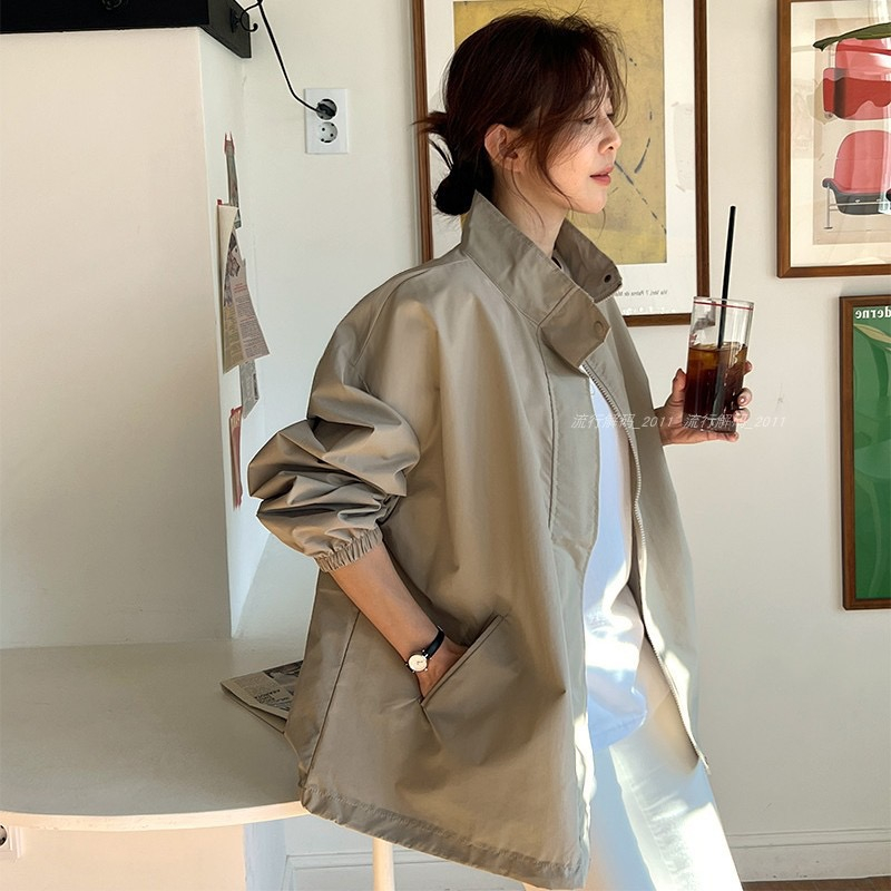 South Korea's new spring and summer sunscreen air conditioner shirt versatile thin casual loose jacket jacket women's long-sleeved windbreaker